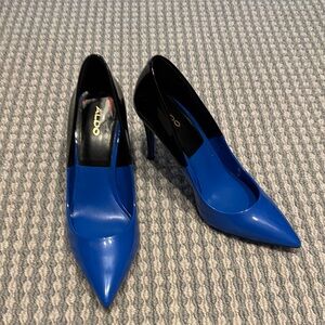 Aldo Women's Blue & Black Heels — like new! SZ 8.5